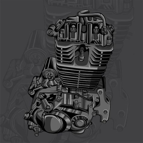 Mesin tiger | Premium Vector #Freepik #vector #engine #motor #motorcycle-logo #carburetor Herex Cb Gl Mp Tiger, Motor Tiger, Motor Cb, Mesin Motor, Steam Motor, Honda Tiger, Motorcycles Logo Design, Tiger Vector, Motorcycle Logo