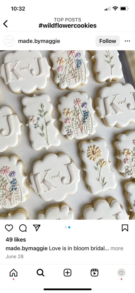 Garden Bridal Shower Cookies, Floral Bridal Cookies, Wild Flower Bridal Shower Cookies, Garden Party Bridal Shower Cookies, Wildflower Wedding Cookies, Wildflower Bridal Shower Cookies, Love In Bloom Cookies, Love Is In Bloom Cookies, Wildflower Cookies Decorated