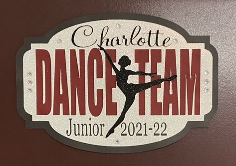 Locker Decorations For Dance Team, Dance Team Locker Signs, Locker Signs Dance Team, Dance Locker Signs, Locker Name Tags, Dance Decor, Locker Ideas, Locker Signs, Sports Locker