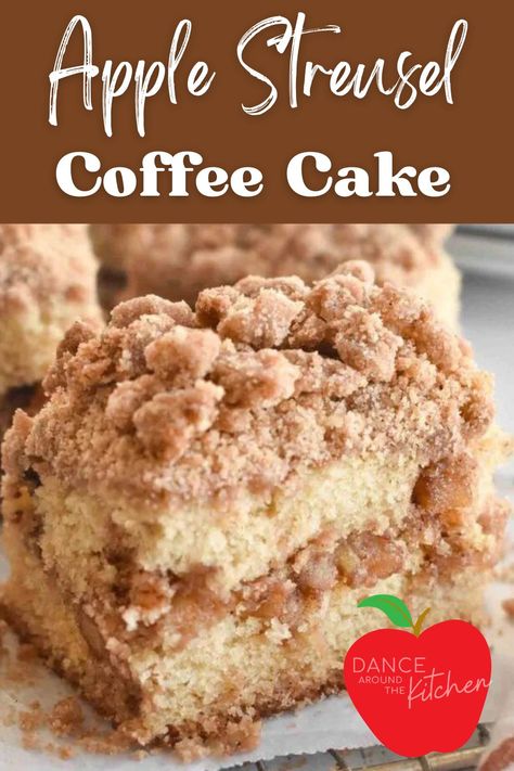 Get in the autumn spirit with this delightful Fall Baking recipe! Indulge in the warm flavors of apple with this mouthwatering apple recipe. Perfectly tender and topped with a sweet and crunchy streusel, this recipe is a must-try for any baking enthusiast. Bake up some cozy vibes in your kitchen today! https://dancearoundthekitchen.com/apple-streusel-coffee-cake/ Apple Streusel Coffee Cake, Vegan Coffee Cake, Craving Cake, Streusel Cake, Vegan Coffee, Apple Streusel, Apple Coffee Cakes, Streusel Coffee Cake, Cinnamon Streusel