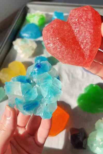 Hi Chew Recipe, Crunchy Jelly Candy, Crystal Candies Recipe, Vietnamese Crystal Candy, How To Make Crystal Candy Recipe, Crystal Jelly Candy, Silky Gem Edible Crystals, Jelly Crystals Recipes, Silky Gem Candy Recipe