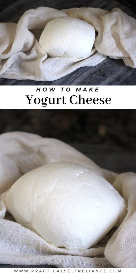 Cheese Sauces, Cheese Recipes Homemade, Diy Yogurt, Yogurt Cheese, Cheese Making Recipes, Cheese At Home, Homemade Greek Yogurt, Diy Cheese, Making Yogurt