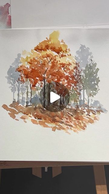 Diy Large Wall Art, Watercolor Paintings For Beginners, Diy Watercolor Painting, Colour Painting, Fall Watercolor, Watercolor Painting Techniques, Diy Watercolor, Youtube Link, Painting Videos