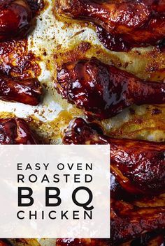 This oven roasted barbecue chicken is what summer dreams are made of, except WAY easier! Grab the recipe for this super flavorful, incredibly easy, picnic friendly BBQ chicken at joeats.net! #joeats #chicken #summerrecipes #bbq #ovenbbq #easyrecipes Oven Barbeque Chicken, Oven Roasted Bbq Chicken, Chicken Leg Recipes Oven, Chicken Drumstick Recipes Oven, Baked Barbeque Chicken, Drumstick Recipes Oven, Baked Bbq Chicken Legs, Chicken Legs In Oven, Oven Barbecue Chicken