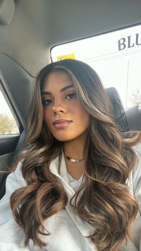 Rambut Brunette, Black Hair Balayage, Brown Hair Looks, Brown Hair Inspo, Brunette Hair With Highlights, Balayage Hair Dark, Brunette Balayage Hair, Brown Hair Balayage, Blonde Hair Inspiration