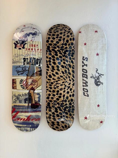 Long Skateboards, Skateboard Wall, Skateboard Wall Art, College Room, Not Meant To Be, Redecorate Bedroom, Skateboard Art, Apartment Decor Inspiration, House Room