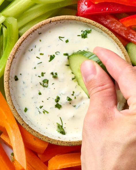 Homemade Ranch Dressing Recipe | The Kitchn Dressing Salad Recipes, Salad Ranch, Healthy Salad Dressing Recipes, Boneless Chicken Wings, Homemade Dressings, Classic Dressing, Veggie Plate, Creamy Ranch Dressing, Salmon Potato