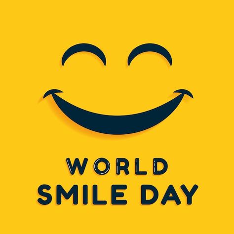 Vector world smile day illustration desi... | Premium Vector #Freepik #vector #humor #joke #smile-day #mood Smile Day, World Smile Day, Day Illustration, About World, National Days, Psd Icon, Creative Posters, Vector Photo, Graphic Illustration