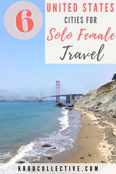 The Best Cities in the USA for Solo Female Travel | K.Rod Collective Solo Travel Destinations United States, Solo Trips For Women, Solo Female Travel Usa, Cool Places To Travel, Girls Trip Destinations, Solo Vacation, Solo Travel Destinations, Cool Places, Travel Safety