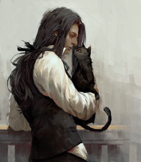 Male Character Art Collection - Album on Imgur A Black Cat, A Black, Black Cat, A Woman, Black, Design, Art