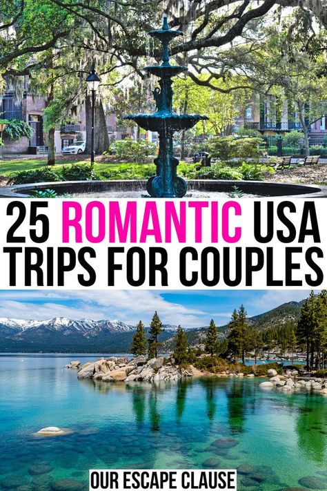 Couples Trips, Honeymoon Destinations Usa, Trips For Couples, Romantic Trips, Usa Trips, Romantic Travel Destinations, Us Travel Destinations, Romantic Destinations, Romantic Vacations