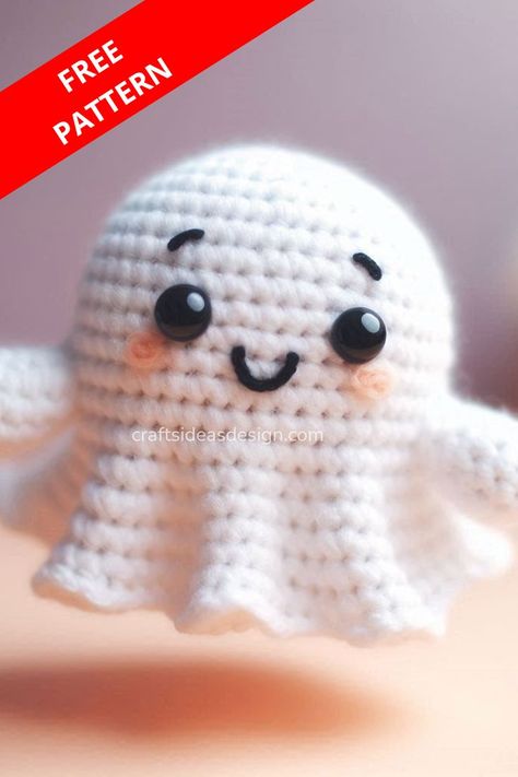 Craft an adorable amigurumi ghost crochet doll with our detailed pattern. Perfect for all skill levels! Mini Ghost Amigurumi, Tiny Ghost Amigurumi, Crochet Ghosts Pattern, Ghost Amigurumi Pattern, Mini Ghost Crochet, Halloween Patterns Free, Crochet Halloween Patterns Free Ghost, Tiny Ghost Crochet Pattern Free, Easy Crochet Ghost Free Pattern