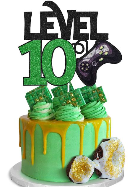 Game Birthday Cake, Boys 8th Birthday, Video Game Cakes, 8th Birthday Cake, Gaming Party, 10 Birthday Cake, 8 Birthday, Gamer Party, Cake Supplies