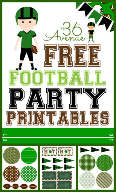 Are you ready for some Football!?! Free Football Party Printables via the36thavenue.com ...It's Football TIME! #GlueDots Football Party Printables, Super Bowl Party Ideas, Football Printables, Football Banquet, Football Parties, Tailgate Parties, Football Baby Shower, Football Theme Party, Super Bowl Football