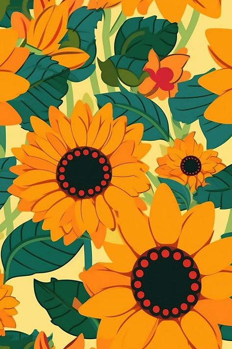 Brighten up any kids' room with our playful abstract patterns. These colorful and fun designs are perfect for adding a cheerful touch to decor, clothing, and crafts. Ideal for DIY enthusiasts and designers. #AbstractArt #KidsDesign #PlayfulPatterns #DIYProjects #HomeDecor #ClothingDesign Sunflower Print Pattern, Retro Sunflower, Sunflower Designs, Sunflower Illustration, Birthday Bulletin Boards, Birthday Bulletin, Sunflower Art, Abstract Geometric Pattern, Sunflower Pattern