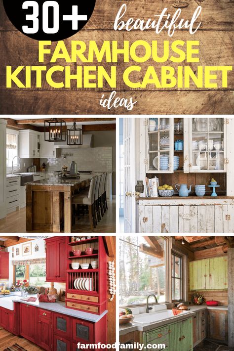 30+ Beautiful Farmhouse Kitchen Cabinet Ideas & Designs You Can't Miss Victorian Kitchen Cabinets, Dollar Store Home Decor, Farmhouse Kitchen Cabinet, Light Fixture Makeover, Laundry Room Hacks, Urban Farmhouse Kitchen, French Farmhouse Kitchen, Mismatched Socks, Kitchen Cabinet Ideas