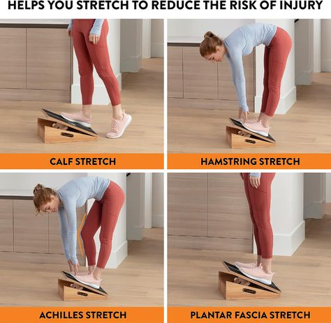 Achilles Stretches, Slant Board, Calf Stretcher, Workout Bands, Calf Stretches, Hamstring Workout, Power Balls, Ankle Stretches, Hamstring Stretch