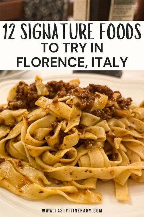 Savor the flavors of Florence, Italy, with these 12 signature foods! From traditional dishes to must-try local delicacies, discover the best eats in this historic city. Florence Italy Food, Florence Food, Cruise Italy, Italy Trip Planning, Florence City, Florence Italy Travel, Foods To Try, Florence Travel, Christmas In Europe