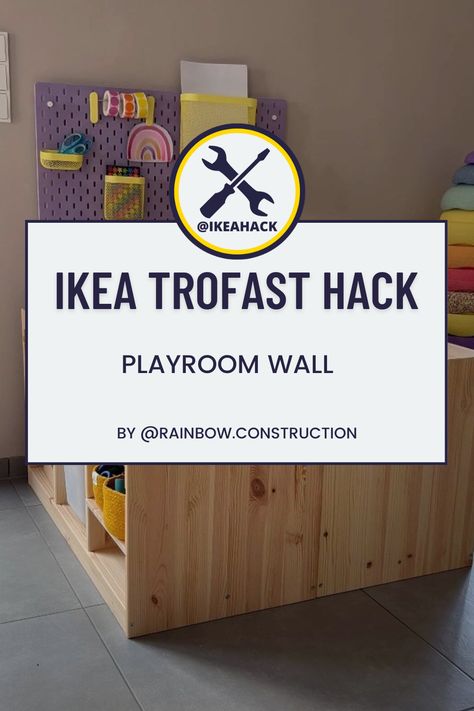 Trofast Playroom, Ikea Trofast, Clever Storage Solutions, Playroom Wall, Clever Storage, Playroom Decor, Peg Board, Clutter Free, Sensory Play