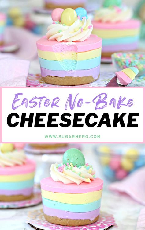 Easy Easter Desserts, Easter Desserts, Easter Desserts Recipes, Easter Baking, Mini Cheesecakes, No Bake Cheesecake, Easter Dessert, Easter Treats, Mini Desserts