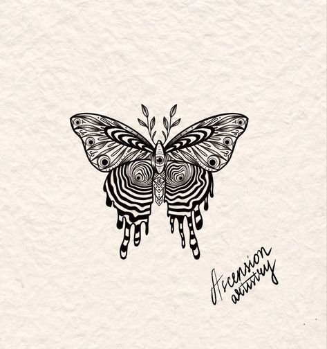 Trippy butterfly tattoo design in 2022 | Moth tattoo design, Butterfly tattoo designs, Butterfly tattoo Butterfly Optical Illusion, Butterfly Designs Drawing, Illusion Tattoo Designs, Melting Moth Tattoo, Optic Illusion Tattoo, Trippy Abstract Tattoo, Butterfly Illusion Tattoo, Groovy Butterfly Tattoo, Simple Like Work Tattoo