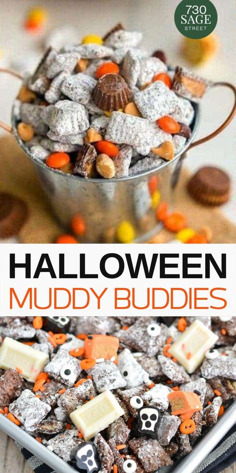 Halloween Muddy Buddies, Puppy Chow Halloween, Cracker Treats, Puppy Chow Chex Mix, Puppy Chow Chex, Chex Mix Recipes Original, Puppy Chow Chex Mix Recipe, Chex Mix Puppy Chow, Chex Mix Recipe