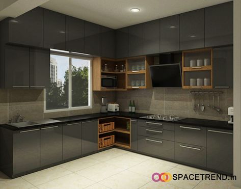 Modern Kitchen Handles, Modern Kitchen Furniture, Modular Kitchen Cabinets, Latest Kitchen Designs, Kitchen Modular, Kabinet Dapur, Kitchen Cupboard Designs, Modular Kitchen Designs, Modular Kitchen Design