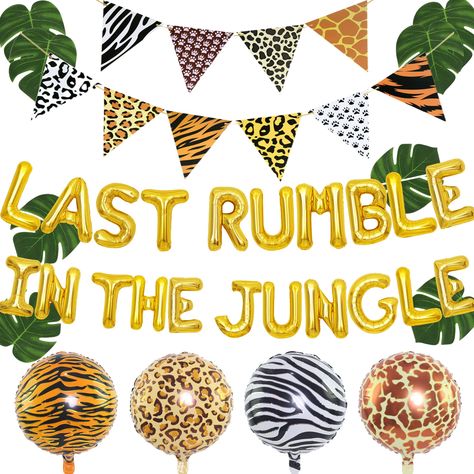 Jungle Bachelorette Party, Safari Bachelorette, Last Rumble In The Jungle, Jungle Bachelorette, Wild Bachelorette Party, Safari Baby Shower Decorations, Jungle Safari Baby, Jungle Safari Baby Shower, Rumble In The Jungle