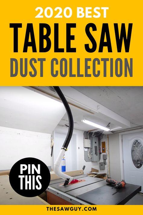 You cannot avoid sawdust if you work with table saws or any power tool. Make clean-up easier with a dust collection system. Click on for our take on the best table saw dust collection for 2020.  #thesawguy #woodworking #woodworkingtools #tablesaw #dustcollector #dustcollection #dustcollectionsystem Table Saw Dust Collection Diy, Table Saw Dust Collection, Home Made Table Saw, Sewing Machine Table Diy, Shop Dust Collection, Scroll Saw Projects, Table Saw Workbench, Saw Dust, Best Table Saw