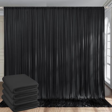 PRICES MAY VARY. 1. You will receive 4 Panels 5ftx10ft Black Backdrop Curtains for Parties. Totally 20FT(Width) x 10FT(Height). cortinas para fiestas decoracion. 2. Wrinkle Free Fabric: Soft & Smooth; Drape Nicely; Washable; Ironable; Durable. You can keep it for future events. The soft fabric backdrops are perfect to create beautiful folds or leave it flowing loose onto the floor. 3. Easy to Hang ON: Come with a 4 inches rod pocket. You can hang it on a photo backdrop stand, arch backdrop stand Halloween Party Backdrop, Photo Backdrop Stand, Speakeasy Decor, Flower Props, Backdrop Curtains, Fall Backdrops, Background Home, Halloween Backdrop, Diy Halloween Decor