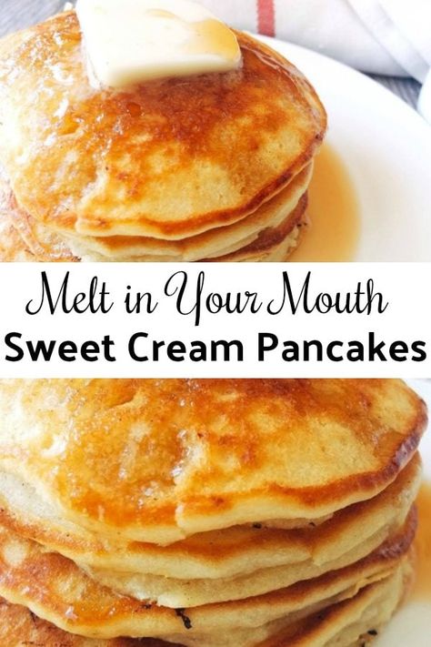 Sweet Cream Pancakes, Your Mouth, Cream Pancakes, Saltwater Aquariums, Homemade Pancake Recipe, Paleo Pancakes, Breakfast Inspiration, Best Pancake Recipe, Pancake Recipes