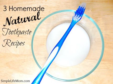 3 Homemade Natural Toothpaste Recipes - Simple Life Mom Bentonite Clay Toothpaste, Natural Toothpaste Recipe, Homemade Toothpaste Recipe, Coconut Oil Toothpaste, Diy Toothpaste, Baking Soda Toothpaste, Toothpaste Recipe, Baking With Coconut Oil, Homemade Toothpaste