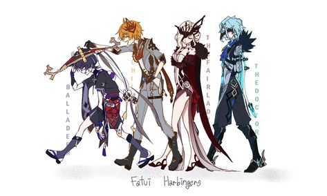 Fatui Harbingers Coat, The Harbingers, Wanderer Art, Genshin Art, Yandere Simulator, Ship Art, I'm A Simp, Pose Reference, Old World