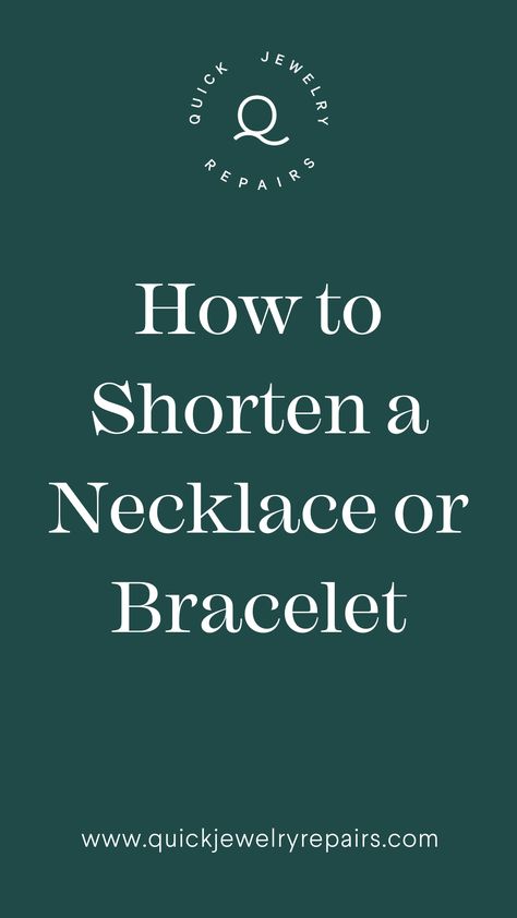 how to shorten a necklace bracelet A Bracelet, Shortening, Alternative Engagement Rings, How To Make Necklaces, A Necklace, Jewelry Repair, Rose Gold Jewelry, Too Long, Selling Jewelry