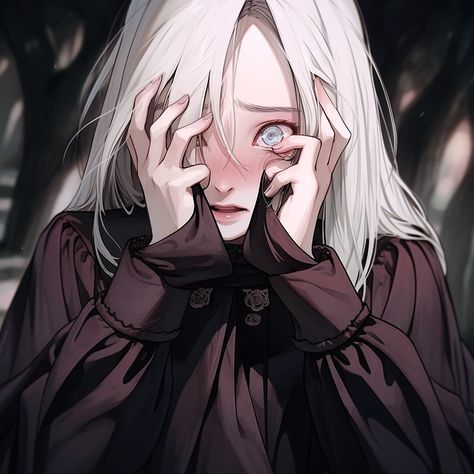 Anime girl, anime girl icon, Aesthetic icon, Aesthetic girl icon, 8k, 4k, high quality icon, gothic girl icon, 90s anime, retro anime Female White Hair Art, Silver Haired Anime Woman, Silver Eyes, Blue Eyed Girls, Female Profile, Anime Pixel Art, Girly Art Illustrations, Princess Aesthetic, Art Style Inspiration