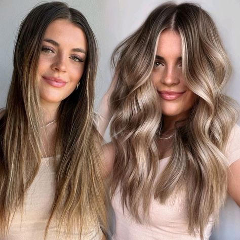 Blonde To Light Brown Before And After, Blonde To Light Brown, Balayage Before And After, Pale Blonde Hair, Copper Blonde Hair Color, Colors For 2024, Beige Shades, Buttery Blonde, Blonde Hair Colors