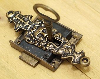 Doors & Locks – Etsy Skeleton Key Lock, Under Lock And Key, Vintage Skeleton Keys, Vintage Skeleton, Old Keys, Antique Keys, Plate Decor, Screws And Bolts, Antique Hardware