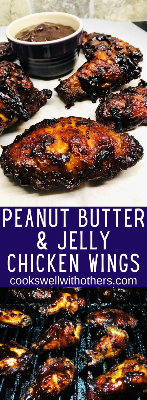 Peanut Butter Wing Sauce, Crazy Wing Sauces, Peanut Butter And Jelly Chicken, Peanut Butter Bbq Sauce, Beer Wing Sauce, Unique Chicken Wing Recipes, Wing Flavors Sauces Unique, Peanut Butter And Jelly Wings, Unique Chicken Wing Flavors