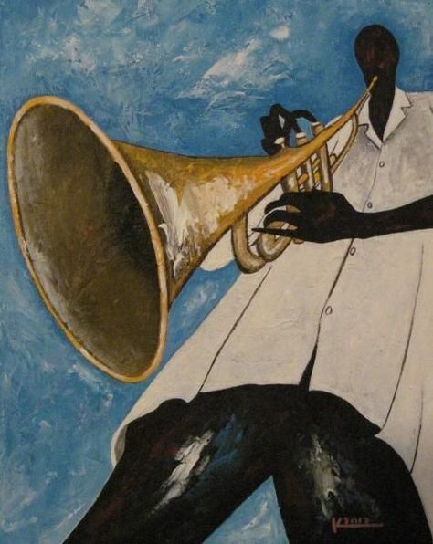 ORIGINAL AFRICAN AMERICAN JAZZ ART MUSICIAN TRUMPET MAN MUSIC PAINTING Jazz Art Paintings, Jazz Artwork, Jazz Painting, Arte Jazz, Jazz Art, Music Painting, Afrocentric Art, Arte Inspo, Ap Art