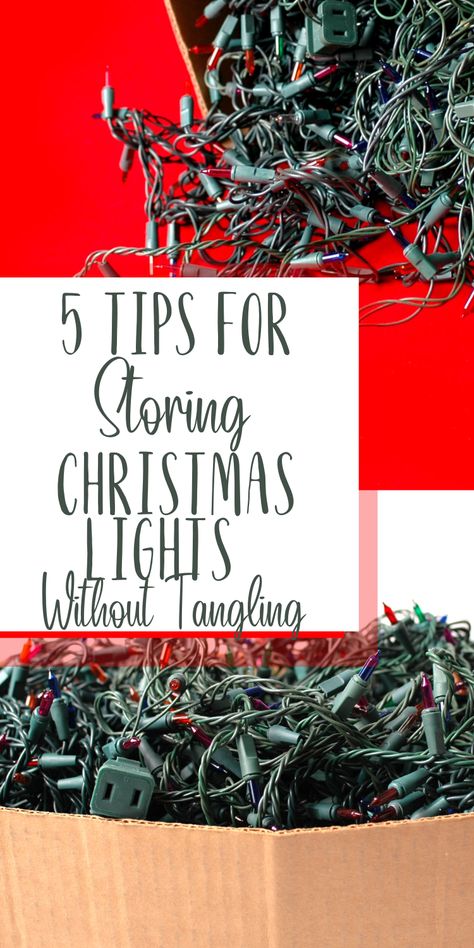 Well-organized holiday lights without tangles. Representing a pin titled "5 Must-Try Tips For Storing Holiday Lights WITHOUT Tangling!" Best Way To Store Christmas Lights, Storing Christmas Lights, How To Store Christmas Lights, Christmas Light Storage Ideas, Christmas Light Hacks, Store Christmas Lights, Christmas Lights Storage, Christmas Light Storage, Christmas Lights Inside