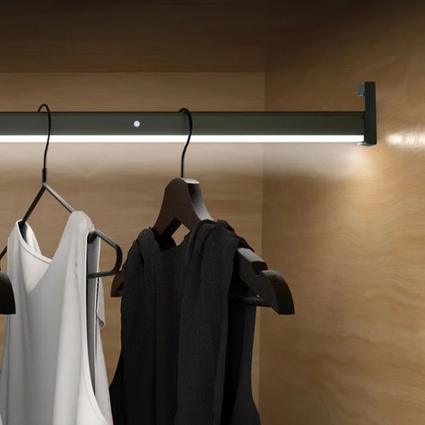 Led Wardrobe Light Smart Pir Infrared Body Motion Sensor Switch Light Dc12v For Checkroom Wardrobe Clothes Hanger Rod Support - Under Cabinet Lights - AliExpress Layer Shelf, Wardrobe Light, Body Motion, Wardrobe Lighting, Closet Rods, Cabinet Lights, Open Wardrobe, Clothes Rod, Luxury Closets Design