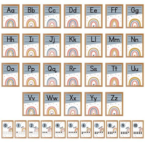 PRICES MAY VARY. Package Includes: You will receive 26pcs alphabet cards and 10 pieces of number cards, also coming with enough glue points; You can easily stick the ABC posters for kids to anywhere you like, suitable for bulletin boards, classroom wall decor and other visual displays Boho Design: The alphabet line for classroom wall are printed with rainbow, heart, boho dots, star and other patterns, great color scheme, pastel and eye catching, friendly to kids and make learning fun Quality Mat Boho Alphabet, Abc Posters, Homeschool Wall, Rainbow Bulletin Boards, Elementary Homeschool, Alphabet Line, Boho Rainbow Classroom, Classroom Organization Elementary, Preschool Decor