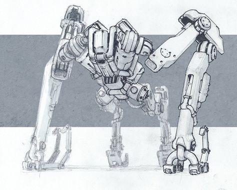 Mech Sketch, Nikolay Georgiev on ArtStation at https://www.artstation.com/artwork/mngY Sci Fi Comic Art, Mech Sketch, Sci Fi Robot, Robot Design Sketch, Robot Sketch, Animation Anime, Mechanical Art, Arte Robot, Cool Robots