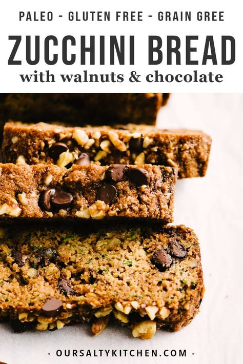 Low Carb Zucchini Bread, Paleo Zucchini Bread, Gluten Free Zucchini Bread, Paleo Zucchini, Zucchini Recipes Dessert, Zucchini Bread Healthy, Healthy Bread Recipes, Paleo Recipes Dessert, Healthy Zucchini