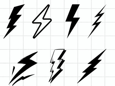 Lightning Bolt Typography, How To Draw A Lightning Bolt, Lightnight Bolt, Lightning Bolt Drawing, Thunder Png, Minimalist Lighting Design, Electric Bolt, Lightning Tattoo, Shadow Tattoo