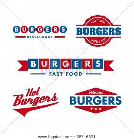 Vintage Fast Food, Diner Logo, Food Logos, Restaurant Logos, Fast Food Logos, American Logo, Logos Vintage, Sign Board Design, Burger Restaurant