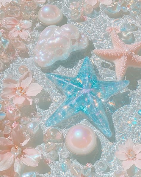 Instagram Pearly Aesthetic, Starfish Aesthetic, Sparkles Aesthetic, Pretty Backrounds, Magic Board, Pearl Aesthetic, Pearl Wallpaper, Jelly Wallpaper, Personaje Fantasy