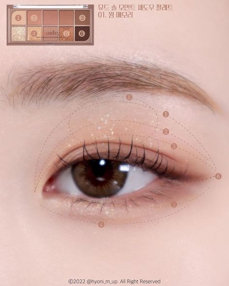 K Beauty Eye Makeup, Simple Korean Eye Makeup, Korean Eye Makeup Natural, Eye Makeup Korean, Perfect Makeup Look, Asian Makeup Tutorials, Mekap Mata, Cute Eye Makeup, Doll Eye Makeup