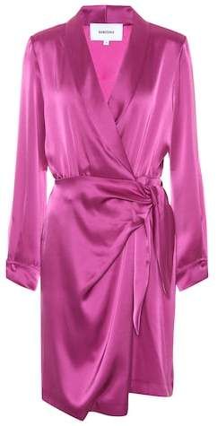 Satin Wrap Dress, Michelle Mason, Georgette Dress, Dress Long Sleeves, Alexandre Vauthier, Christopher Kane, Mara Hoffman, Mini Short, Pink Mini Dresses