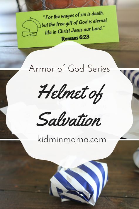 Armor Of God Helmet, Youth Devotions, Armor Of God Lesson, Helmet Of Salvation, Preschool Bible Lessons, Bible Object Lessons, The Armor Of God, Brave Kids, Group Discussion